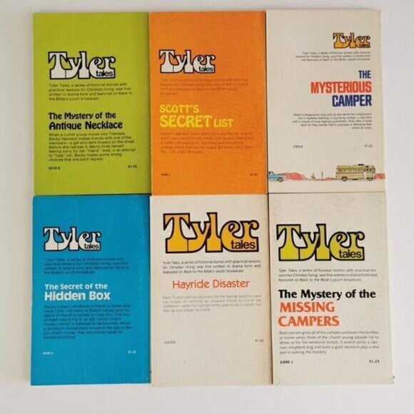 Set of 6 Tyler Tales Paperbacks, Young Christian Reader Vintage Books 70s Youth - Picture 3 of 9